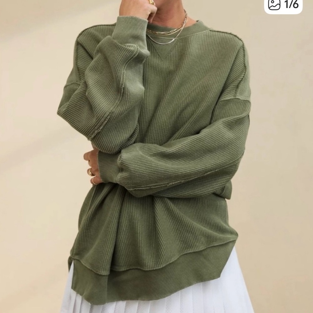 Aerie Oversized The Big Chill Crewneck Sweatshirt